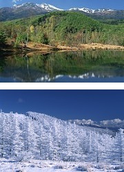 まいめ池と乗鞍岳(安曇)
冬の美ヶ原 まいめ池と乗鞍岳
